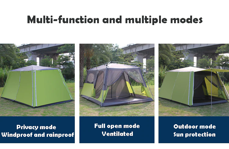 Cheap Goat Tents Outdoor Camping Automatic Tent 4 8 People Double layer Rainproof Beach One Bedroom One Living Room Ultra large Tent Tents 